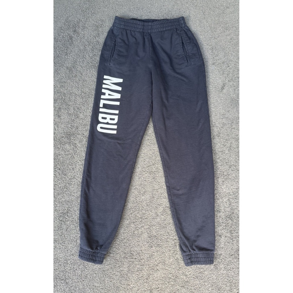 John Galt Malibu Graphic Sweatpants Navy Blue Joggers One Size